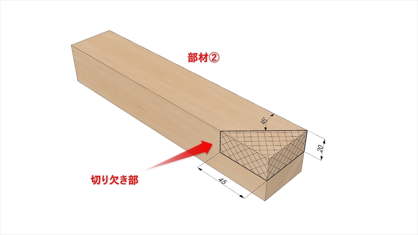 留め形相欠き接ぎの加工07