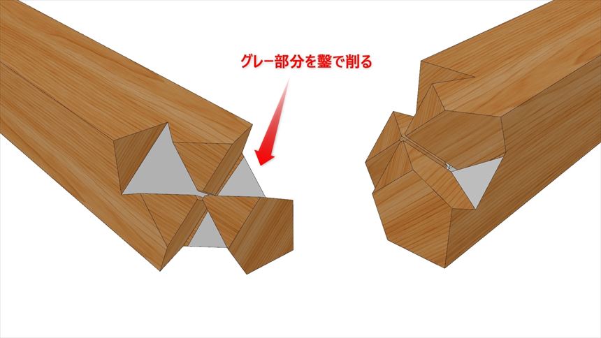 河合継手の加工07