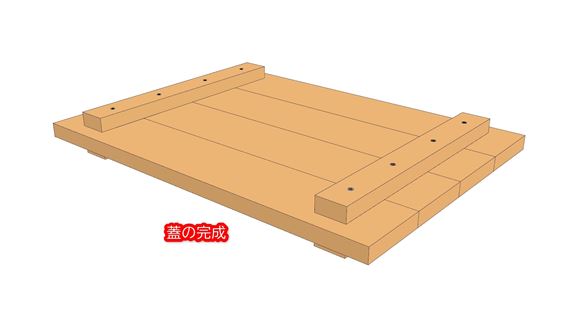 蓋付き木箱の組立図08_03
