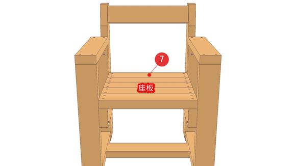 2×4材で作る背もたれ付き椅子の組立図07_02